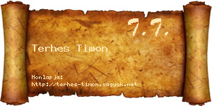 Terhes Timon névjegykártya
